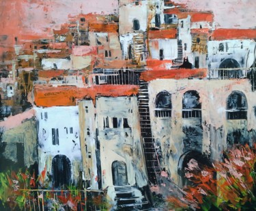 Painting titled "Borgo" by Luigi Torre, Original Artwork