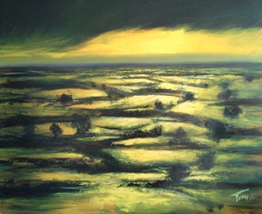 Painting titled "campagna di luce" by Luigi Torre, Original Artwork