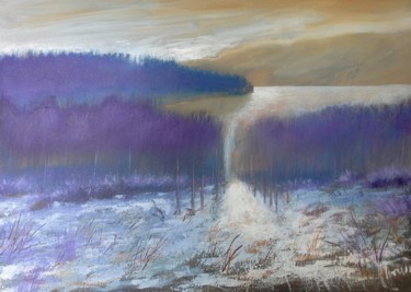 Painting titled "Inverno sul lago" by Luigi Torre, Original Artwork