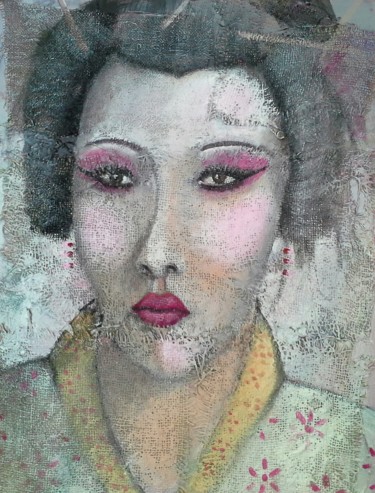 Peinture intitulée "Geisha" par Luigi Torre, Œuvre d'art originale