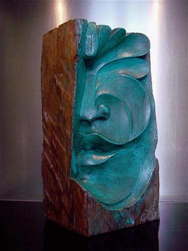 Sculpture intitulée "Bulbe" par Artéo.Gm, Œuvre d'art originale, Bois