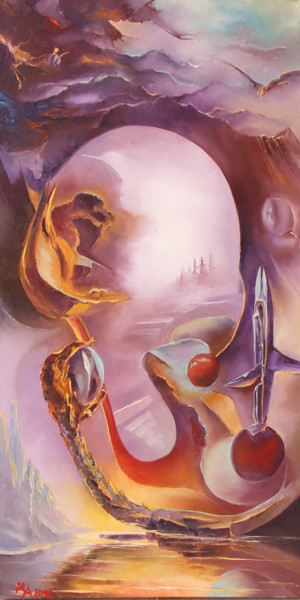 Painting titled "OUVERTURE SUR L'INC…" by Ma, Original Artwork, Oil