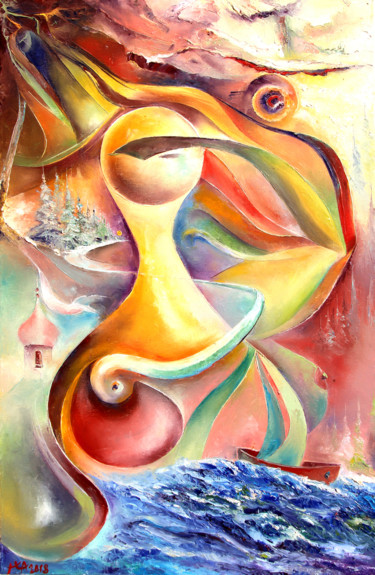 Картина под названием "GDIE  ON  Ma" - Ma, Подлинное произведение искусства, Масло