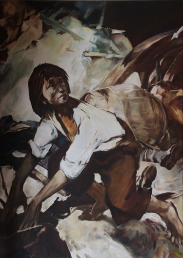 Schilderij getiteld "GAVROCHE  de HILLER" door Ma, Origineel Kunstwerk, Olie