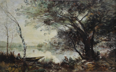 Painting titled "SOUVENIRS DE MORTEF…" by Ma, Original Artwork, Oil