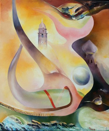 Painting titled "DE COLLIOURE A ASTA…" by Ma, Original Artwork, Oil