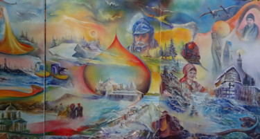 Pintura titulada "SEPTYQUE RUSSIE  N°…" por Ma, Obra de arte original, Oleo