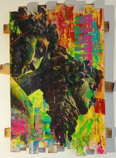 Malarstwo zatytułowany „Maxime Andriot - Ur…” autorstwa Artepic Collection, Oryginalna praca, Farba w spray'u Zamontowany na…