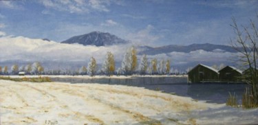 Pittura intitolato "Pomeriggio invernale" da Artepignato, Opera d'arte originale