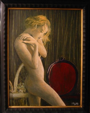 Painting titled "L'attesa" by Artepignato, Original Artwork
