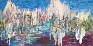 Pittura intitolato "Dubai" da Silvina Vilar, Opera d'arte originale, Acrilico