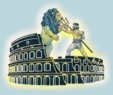 Digital Arts titled "Roma Colosseo." by Antonio Romano, Original Artwork, Digital Painting