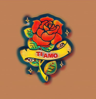 "Rosa Rossa." başlıklı Dijital Sanat Antonio Romano tarafından, Orijinal sanat, Dijital Resim