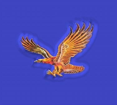 Digital Arts titled "Aquila Reale." by Antonio Romano, Original Artwork, Digital Painting