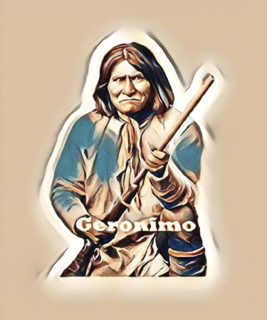 Digital Arts titled "Goyaalè: Geronimo." by Antonio Romano, Original Artwork, Digital Painting