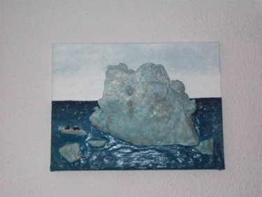 AMOR AZUL - Pintura Tridimensional. Acrilico sobre tela, 30 x 40 Cmt. Técnica mista. Pintura titulada "AMOR AZUL - Pintur…" por Arte Tridimensional Ruben Torbay, Obra de arte original,