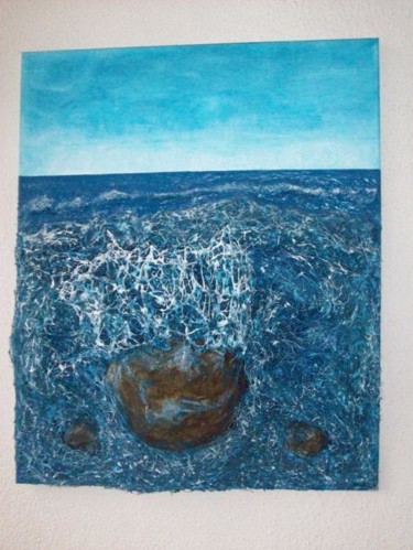 MAR BRAVIO - Pintura Tridimensional. Acrilico sobre tela, 57 x 70 Cmt. Técnica mista Pintura titulada "MAR BRAVIO - Pintu…" por Arte Tridimensional Ruben Torbay, Obra de arte original,