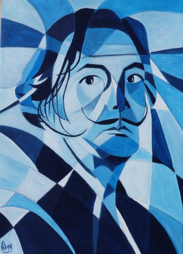 Peinture intitulée "Salvador Dali" par César Azevedo, Œuvre d'art originale, Acrylique