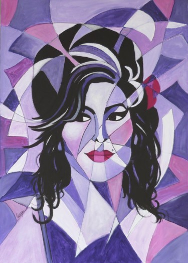 Pintura titulada "Amy Winehouse" por César Azevedo, Obra de arte original, Acrílico