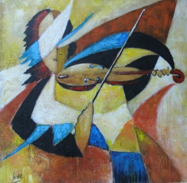 Painting titled "Viola" by César Azevedo, Original Artwork