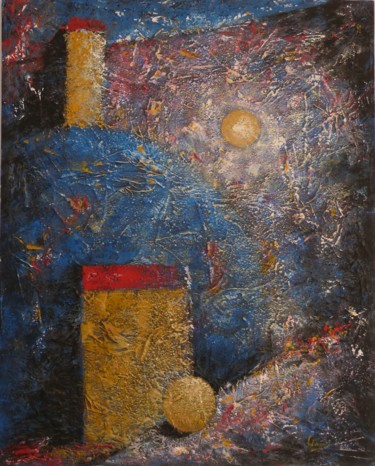Painting titled "Duas Torres" by César Azevedo, Original Artwork