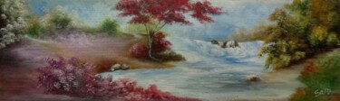 Painting titled "Paesaggio colori" by Artesam, Original Artwork, Acrylic