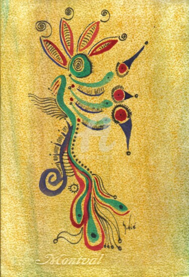 Pintura titulada "malabarista-n-5-001…" por Godié, Obra de arte original, Otro