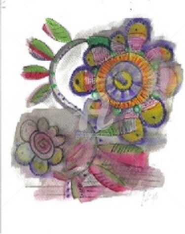 Pintura titulada "psion-floral-001.jpg" por Godié, Obra de arte original, Otro