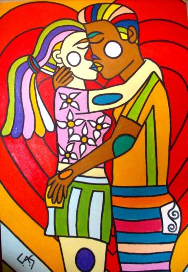 Pintura intitulada "amor sem preconceito" por Cas, Obras de arte originais