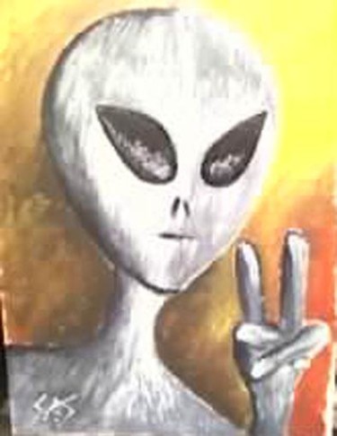 Pintura intitulada "ET" por Cas, Obras de arte originais