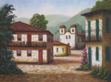 Painting titled "Serra" by Cida Picoli, Original Artwork
