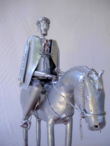 Sculpture titled "Vaqueiro Nordestino" by Bacellar, Original Artwork, Metals