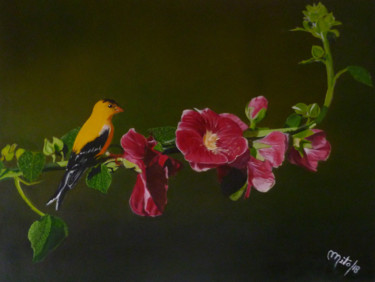 Painting titled "Canary" by Mito, Original Artwork, Oil