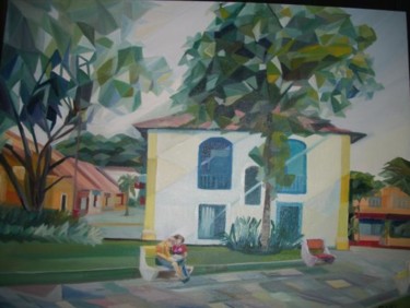 Pintura intitulada "Paisagem de Itanhaem" por Roseli Avila Peres, Obras de arte originais, Óleo