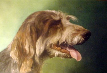 Painting titled "Tom (Griffon)" by André Teyssier, Original Artwork, Oil