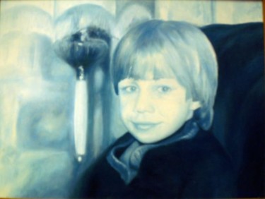 Malerei mit dem Titel "Portrait d'enfant" von André Teyssier, Original-Kunstwerk
