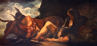 Painting titled "Mercure et Argos" by André Teyssier, Original Artwork