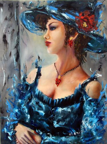 Painting titled "Glamour" by Semini Kwsta, Original Artwork, Oil