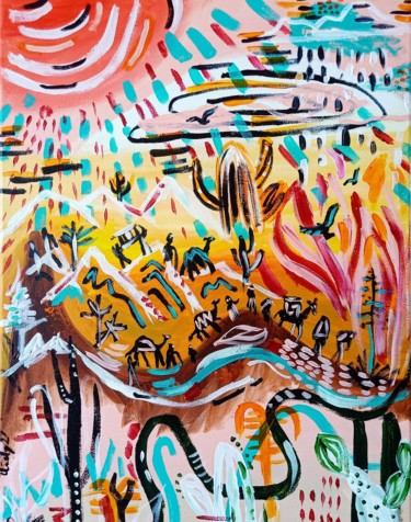 Pintura titulada "The Wilderness" por Cindy Soh, Obra de arte original, Acrílico