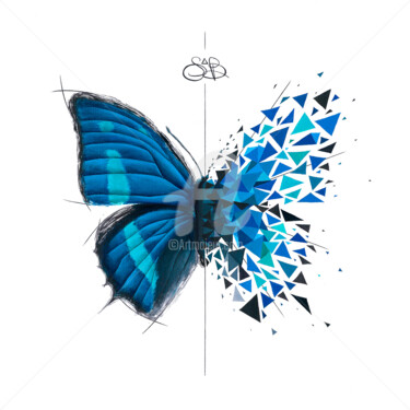 Ζωγραφική με τίτλο "Butterfly Effect -…" από Sabrina Beretta, Αυθεντικά έργα τέχνης, Ακρυλικό