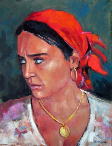 Painting titled "Piranda -  Photo, C…" by Gheorghe Iergucz, Original Artwork, Oil