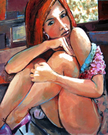 Painting titled "Adolescence 2 - Pho…" by Gheorghe Iergucz, Original Artwork, Oil