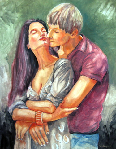 Painting titled "Unity - Love, Photo…" by Gheorghe Iergucz, Original Artwork, Oil