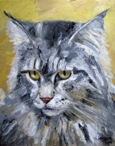 Painting titled "Norwegian Forest -…" by Gheorghe Iergucz, Original Artwork, Oil