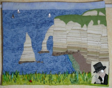 Textile Art titled "L'aiguille Creuse" by Laure Vergne, Original Artwork, Fabric