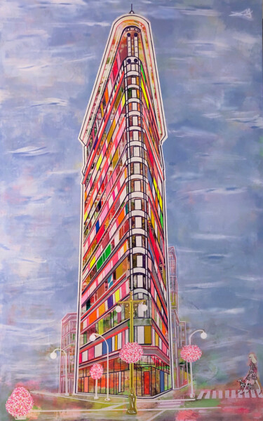 Peinture intitulée "New York Colors" par Jorge Cúneo Topich (Arte y Manchas), Œuvre d'art originale, Acrylique