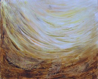 Peinture intitulée "Touch of desert" par Artfarm, Œuvre d'art originale, Acrylique Monté sur Panneau de bois