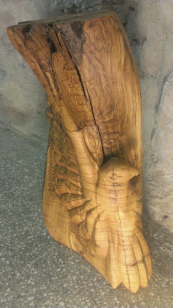 Skulptur mit dem Titel "imag0244.jpg" von Art'Fée, Original-Kunstwerk, Holz