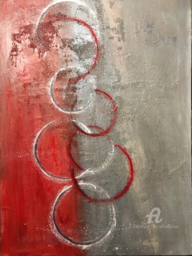 Painting titled "Le contraire 2" by Daciana, Original Artwork, Acrylic Mounted on Wood Stretcher frame