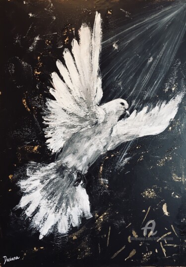 Malerei mit dem Titel "Free soul" von Daciana, Original-Kunstwerk, Acryl